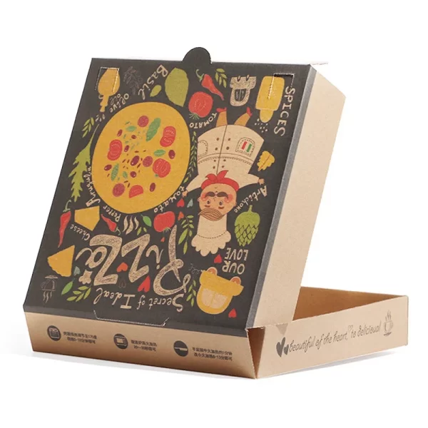 Caja de pizza con logotipo personalizado