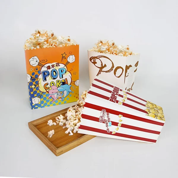 Scatola di popcorn di carta personalizzata