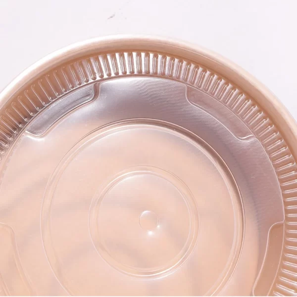 Disposable Take Away Kraft Paper Salad Bowl With Pet Lid