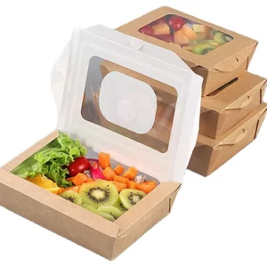 Boîte de récipient de papier de fruit de salade